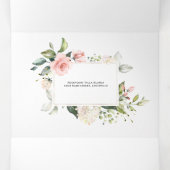 花の写真付き洗礼招待状 Baptism 三つ折り招待状 (内部中)