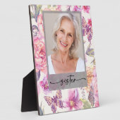 花の写真姉妹追悼記念品 フォトプラーク (側面)