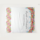 花の写真用背景 ウェディングシャワーの写真小道具 タペストリー (正面(横))