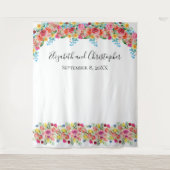 花の写真用背景 ウェディングシャワー フォトプロップ タペストリー (正面)