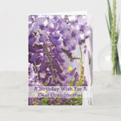 花の写真祖母誕生日 カード (正面)
