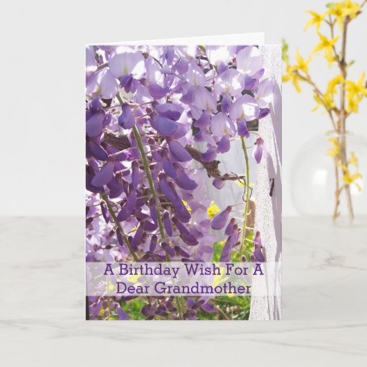 花の写真祖母誕生日 カード (黄色い花)