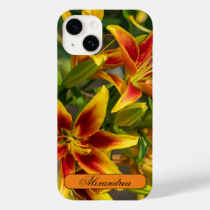 花の写真、オレンジと黄色の白蓮 Case-Mate iPhone 14ケース