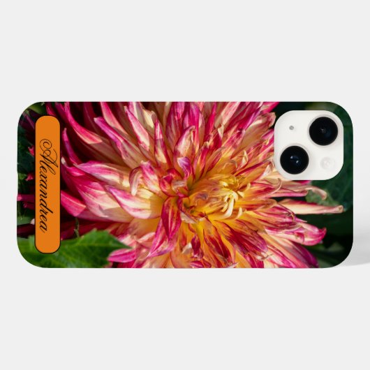 花の写真，オレンジ菊 Case-Mate iPhoneケース (裏面 (横))