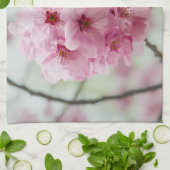 花の写真、ピンクさくらんぼブロッサム キッチンタオル (折り畳み)