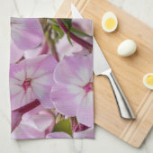 花の写真、ピンク色のフロックス花 キッチンタオル (四つ折り)