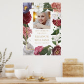 花の写真　命の感謝と追悼の看板 ポスター (キッチン)