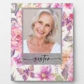 花の写真 姉妹 追悼 フォトプラーク (正面)