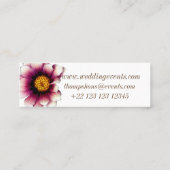 花の写真、花の名刺 スキニー名刺 (裏面)