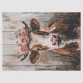 花の冠をかぶったかわいい牛|過去記事 薄葉紙 (正面)