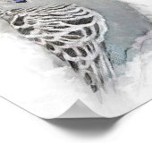 花の冠をかぶった愛らしいブジーポートレート ポスター (角)