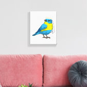 花の冠をつけた花嫁としての鳥 キャンバスプリント (インサイチュ (リビング))