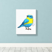 花の冠をつけた花嫁としての鳥 キャンバスプリント (インサイチュ (ウッドフロア))