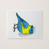 花の冠をつけた花嫁としての鳥 ジグソーパズル (横)