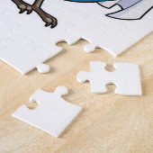 花の冠をつけた花嫁としての鳥 ジグソーパズル (側面)