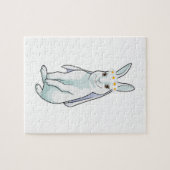 花の冠を被ったウサギの花嫁 ジグソーパズル (横)