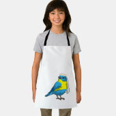 花の冠を被った花嫁としての鳥 エプロン (インサイチュ)