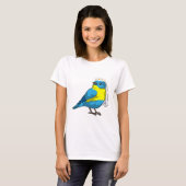 花の冠を被った花嫁としての鳥 Tシャツ (正面フル)