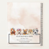 花の冠、水色ベージュで愛らしい犬 プランナー手帳 (裏面)