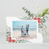 花の冬のクリスマス シーズンカード (スタンド正面)