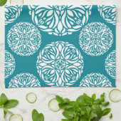 花の冬の雪片 キッチンタオル (折り畳み)