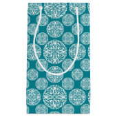 花の冬の雪片 スモールペーパーバッグ (正面)