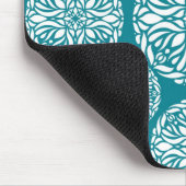 花の冬の雪片 マウスパッド (コーナー)