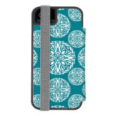 花の冬の雪片 INCIPIO iPhoneウォレットケース (フォリオ裏面)