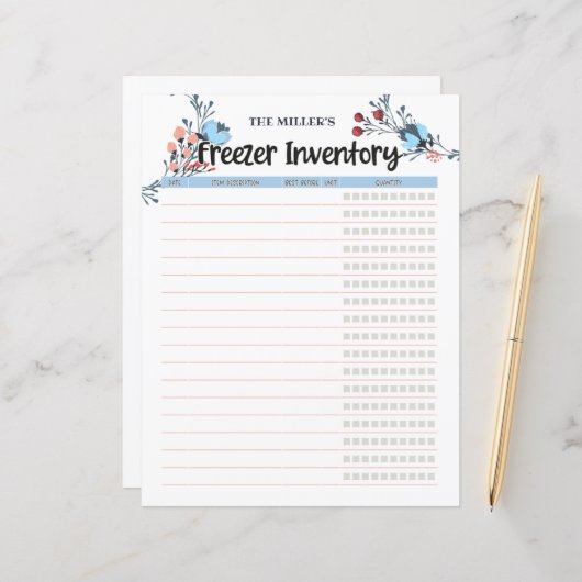 花の冷凍庫在庫 ブルー (正面/裏面インサイチュ)