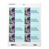 花の出荷ラベル付き白いドラゴン ラベル (フルシート)