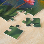 花の分野で美しいレズビアン・カップル ジグソーパズル (側面)