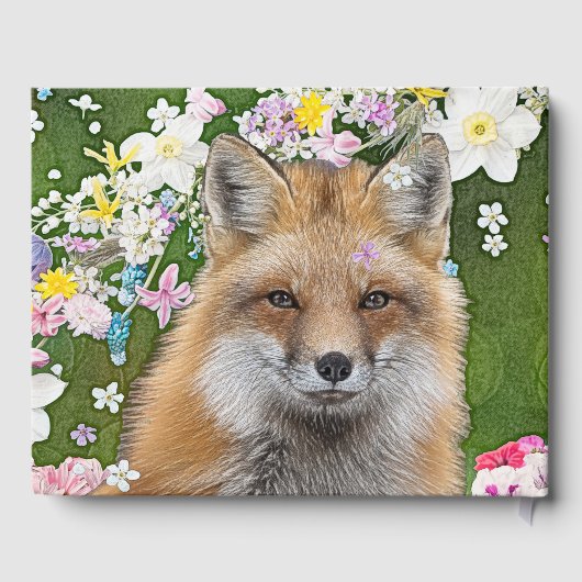 花の分野のおとぎ話のキツネ ゲストブック (裏面)