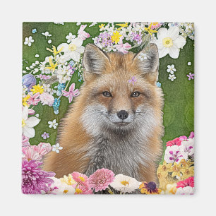 花の分野のおとぎ話のキツネ マグネット
