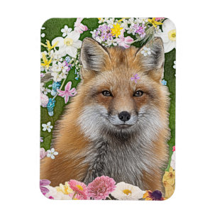 花の分野のおとぎ話のキツネ マグネット