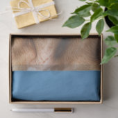 花の切り離しの分野で微笑む犬 薄葉紙 (ギフト)