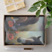 花の切り離しの分野で雌馬と雌馬 薄葉紙 (ギフト)