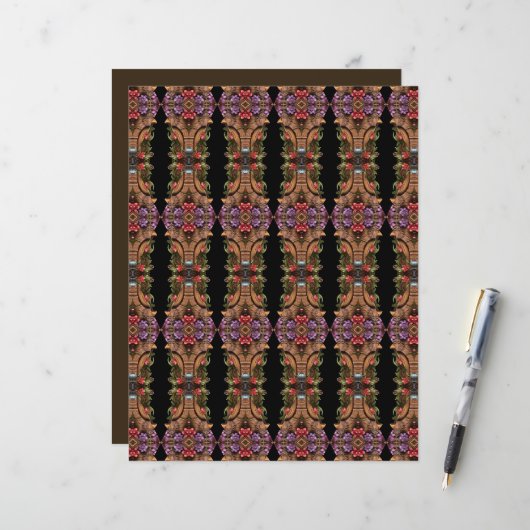 花の列は茶色のフシScrapJournal (正面/裏面インサイチュ)