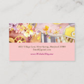 花の列アート水色 名刺 (裏面)