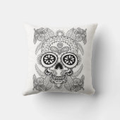 花の刺激を受けたなスカル クッション (裏面)