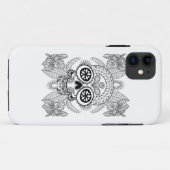 花の刺激を受けたなスカル Case-Mate iPhoneケース (裏面(横))