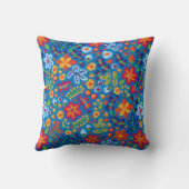 花の刺繍パターン クッション (裏面)