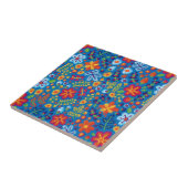 花の刺繍パターン タイル (側面)