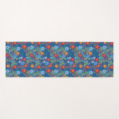 花の刺繍パターン ヨガマット (正面(横))