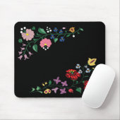 花の刺繍 マウスパッド (マウス)