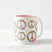 花の力の平和 ツートーンマグカップ (正面右)