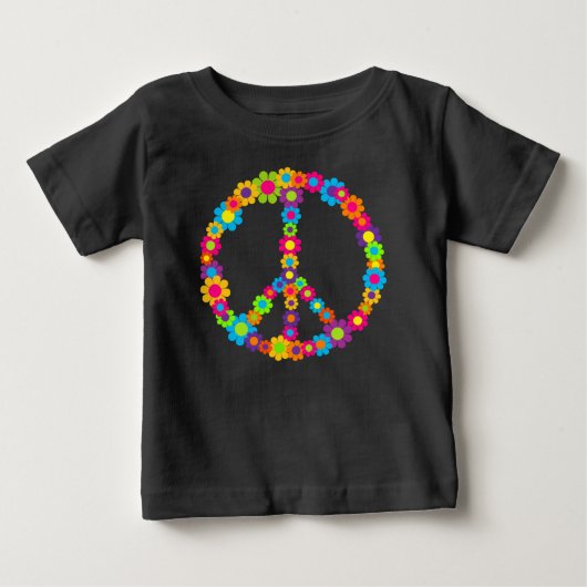 花の力の平和 ベビーTシャツ (正面)