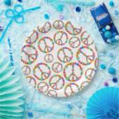 花の力の平和 ペーパープレート (パーティー)