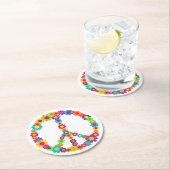 花の力の平和 ラウンドペーパーコースター (インサイチュ)