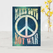 花の力の平和 – 戦争ではなく愛を作る カード (黄色い花)