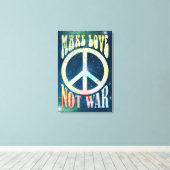 花の力の平和 – 戦争ではなく愛を作る キャンバスプリント (インサイチュ (ウッドフロア))